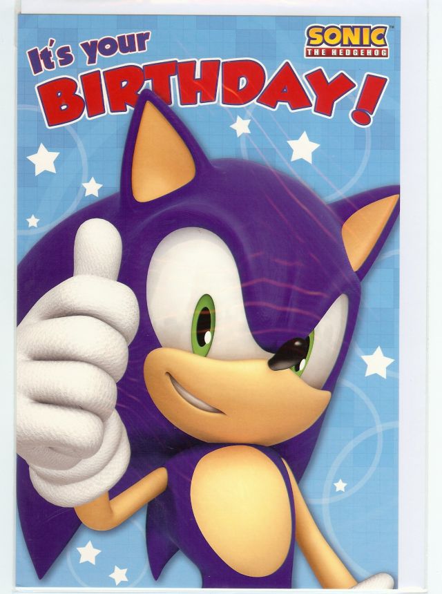 Sonic The Hedgehog "Happy Birthday" Greeting Card eBay
